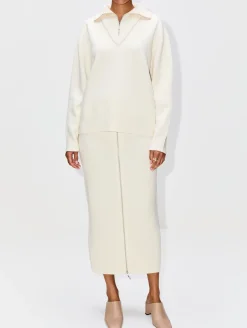 Zip Up Maxi Skirt